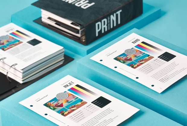Print.com propose également le jet d'encre et la Nanographie
