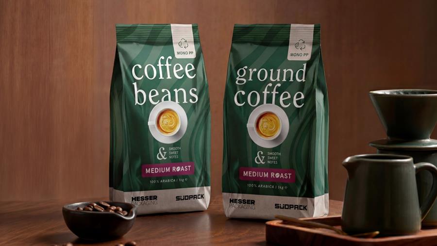 Hesser en Südpack introduceren recycleerbare koffieverpakking op Interpack